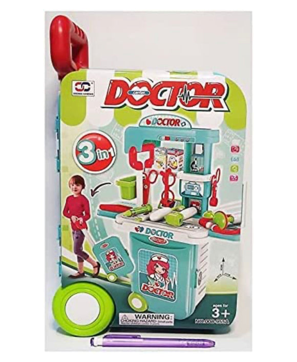 3in1 Little Doctor Set Trolley Playset