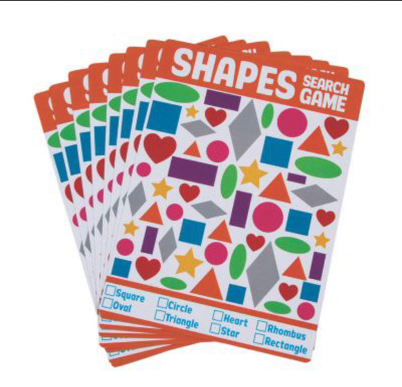 Dry Erase Shapes Search Game