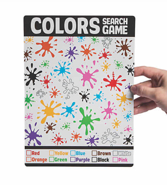 Dry Erase Colors Search Game